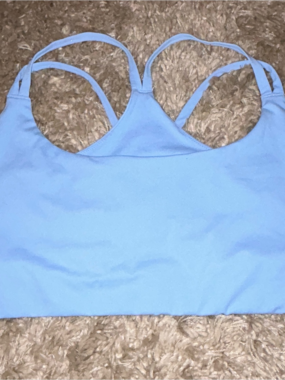Fabletics Bali Blue Strappy Sports Bra